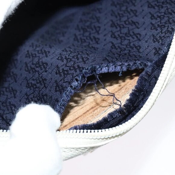 SAINT LAURENT Shoulder Bag Leather White Gold Auth BA4681 - Picture 10 of 16